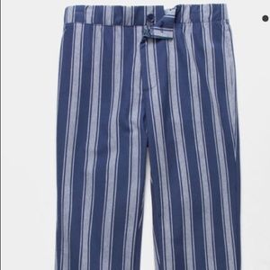 TILLYS WHITE FAWN striped navy girls cropped pants